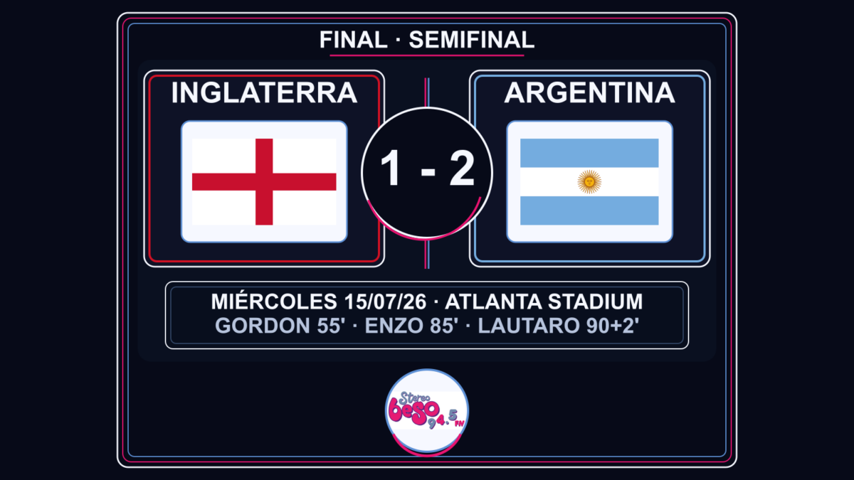 Argentina remonta 2-1 a Inglaterra y va a la final