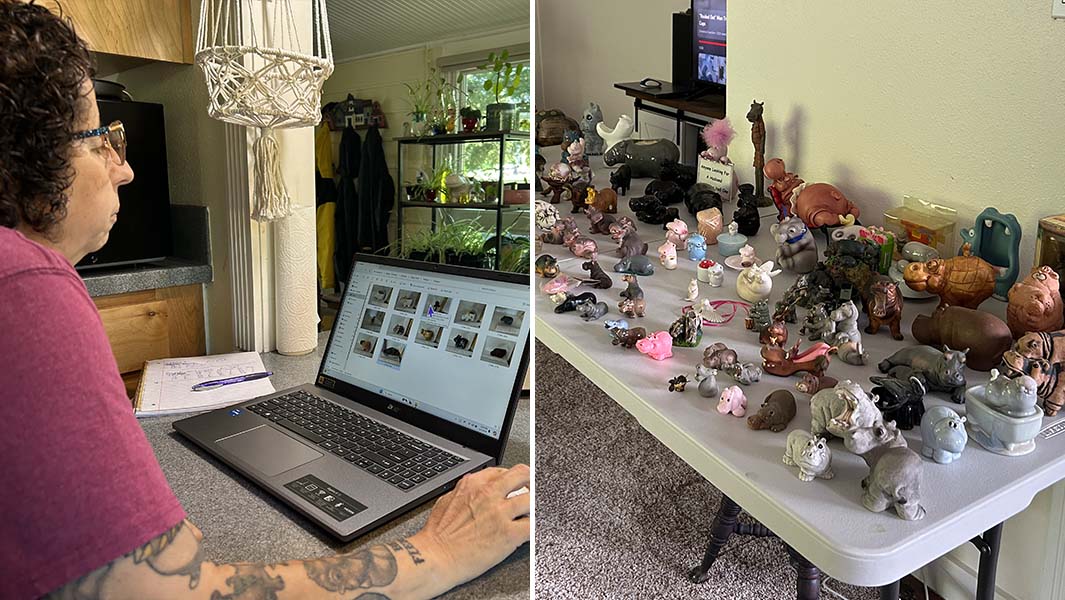 Una casa reúne 1,086 hipopótamos de colección