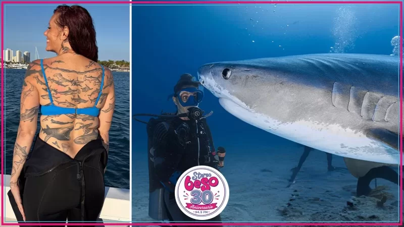 Bióloga lleva 106 tiburones tatuados y rompe un récord Guinness