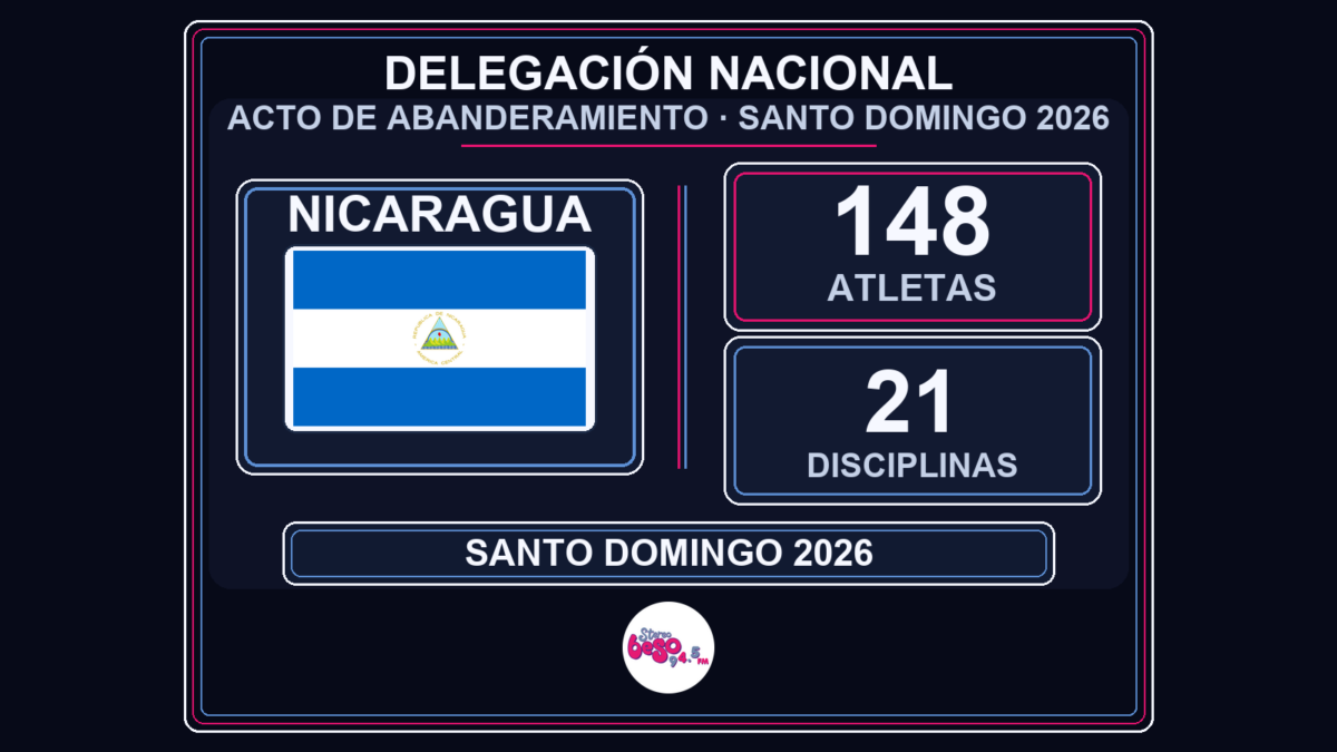 Nicaragua abanderó a 148 atletas para Santo Domingo 2026
