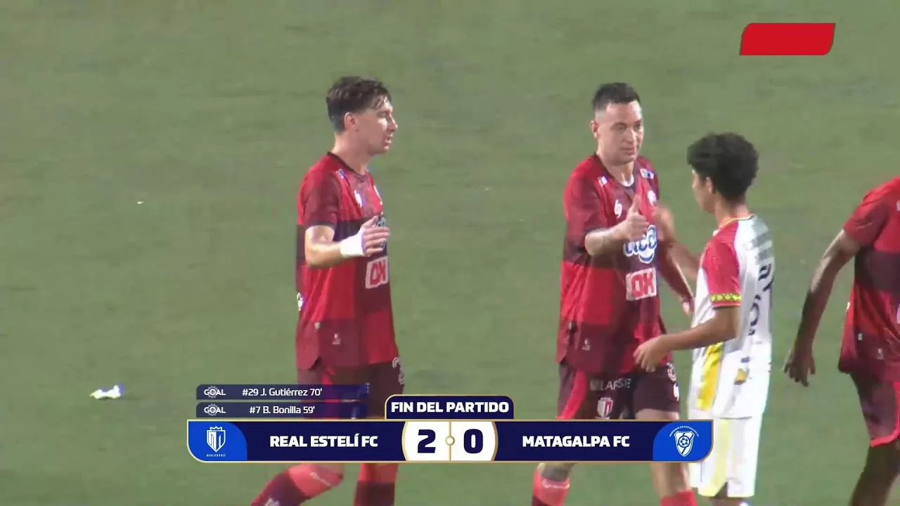 Marcador final Real Estelí 2-0 Matagalpa en la Jornada 2 del Apertura 2026