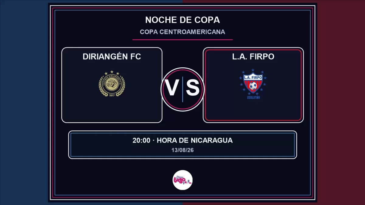 Diriangén visita a Firpo este jueves: hora y señal en Nicaragua