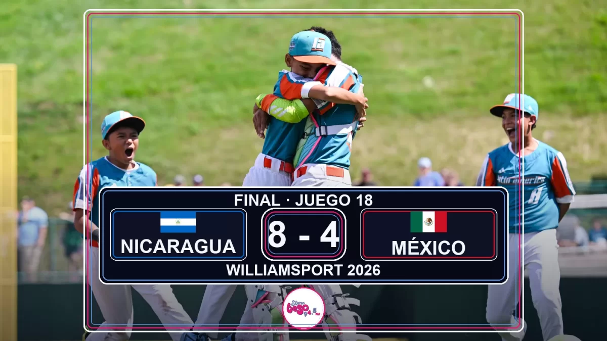 Nicaragua vence 8-4 a México y avanza a semifinal en Williamsport
