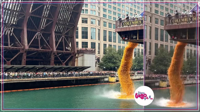 Más de 90 mil patitos de goma se lanzaron al río Chicago por una causa solidaria