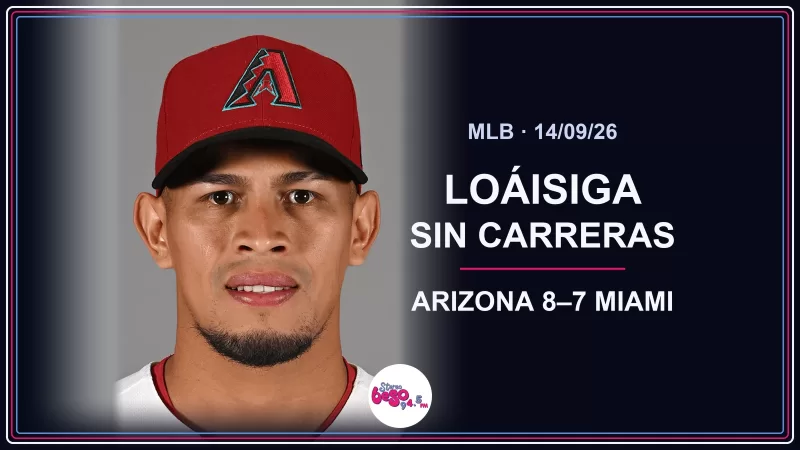 Jonathan Loáisiga lanza sin carreras en triunfo 8-7 de Arizona sobre Miami