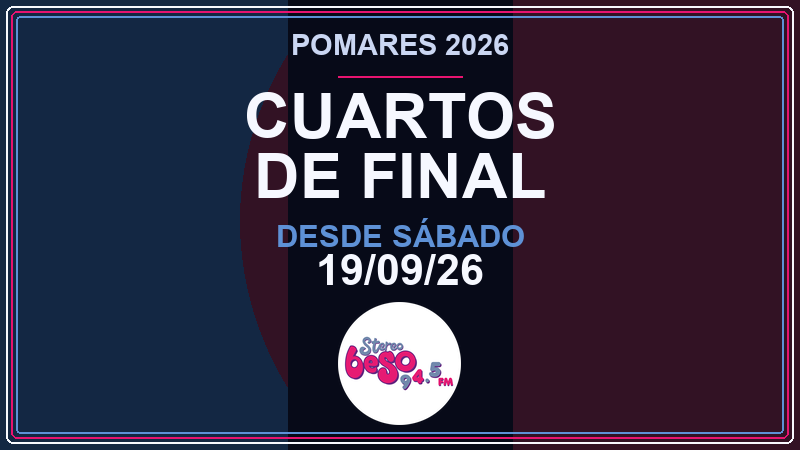 Pomares 2026: los cuartos de final arrancarán el 19 de septiembre