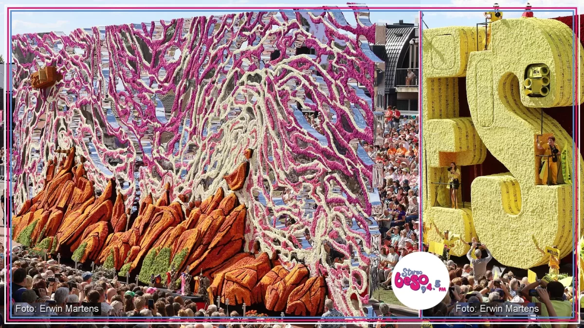 Veinte carrozas gigantes hechas con flores tomaron las calles de Zundert